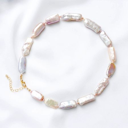 Pearl stone choker necklace, Brass 22k gold plated, Handmade jewelry